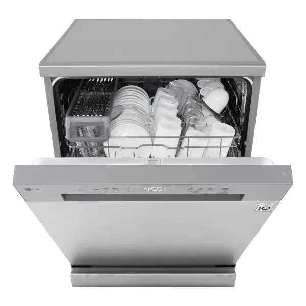 غسالة صحون LG سعة 14 مكان 5 برامج فضي DFC612FVE