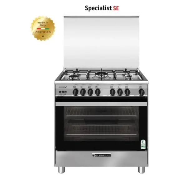 جليم غاز فرن غاز 5 عيون - 60×90 سم - أمان كامل مع شواية - SE967GIFSMF