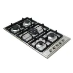 كتشن لاين زيبا سطح غاز 5 شعلات - 90 سم - مفاتيح جانبية - ثقيل - فضي - G5021N - GP5VMSMCG0