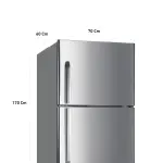 ثلاجة يوجين بابين 14.4 قدم 406 لتر لون استيل UR2DML406S