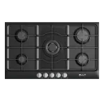 سطح بلت ان غاز اسود ايطالي 90 سم بولم B95-545NERO