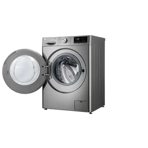 غسالة إل جي تعبئة أمامية،أوتوماتيكية بالكامل،كومبو غسيل 10.5 كيلو، تجفيف 7كيلو، واي فاي ، بتقنية الذكاء الإصطناعي ،فضي WSV1107XMT